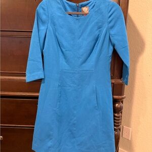 Vince Camuto Vibrant Blue Long Sleeve Dress